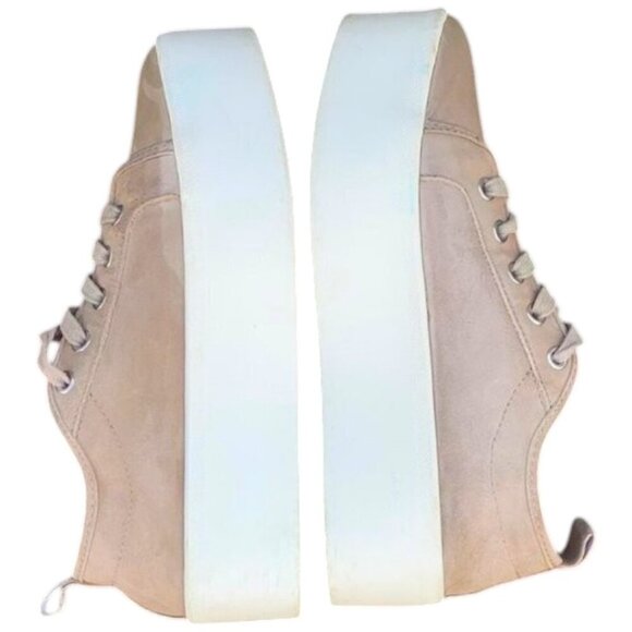 AQUA Women's Piper Suede Platform Sneakers Taupe Size 8.5 - Picture 8 of 14